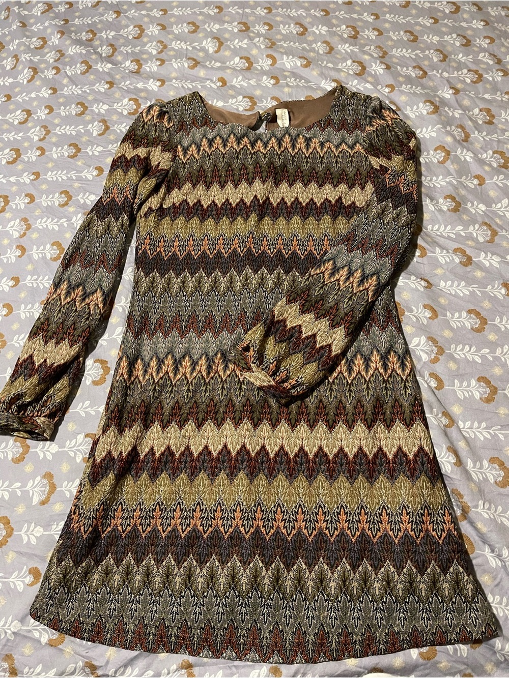 Womens Multicolor Zigzag Knit Dress - Unknown Brand